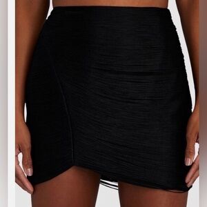 Jonathan Simkhai Black Fringe Detail Skirt